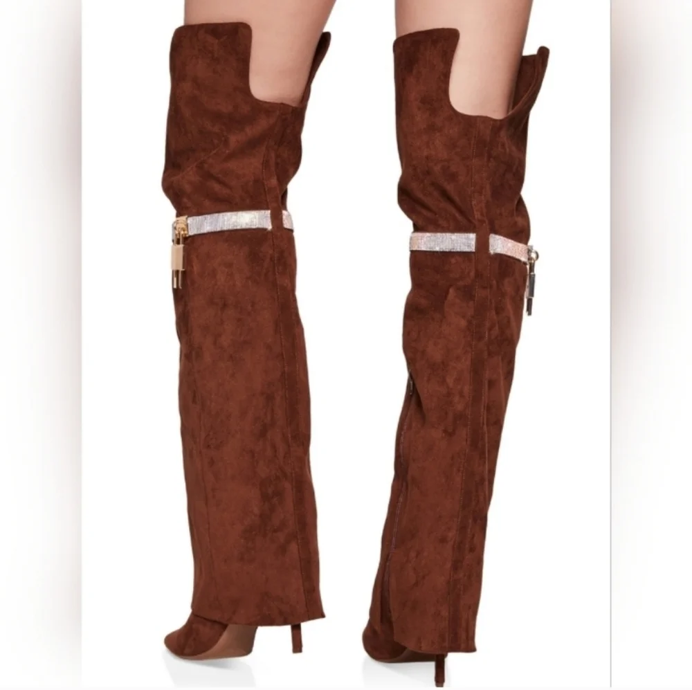 Ladies Brown Over-the-Knee Boots Sz 6.5